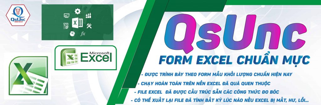 QSUNC PHẦN MỀM TÍNH TOÁN KHỐI LƯỢNG